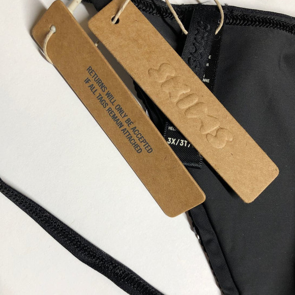 SKIMS Sequin String Thong Onyx Black NWT Size 3X - Picture 6 of 6